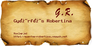 Gyárfás Robertina névjegykártya